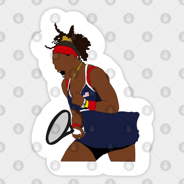 Serena Williams Sticker by SickSticksCo